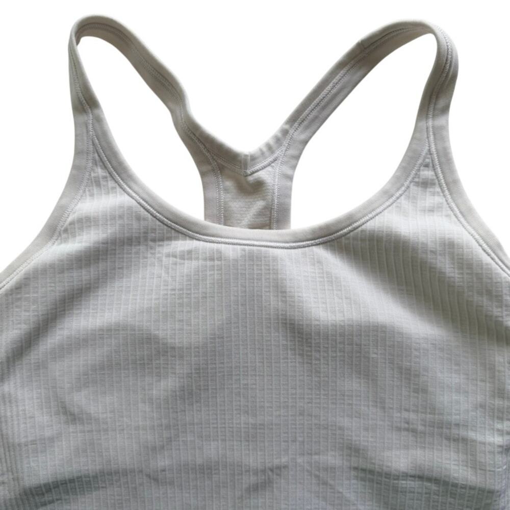 Lululemon Ebb To Street Tank White Size 6 Racerback Gym Yoga Bra Tank - Picture 3 of 7